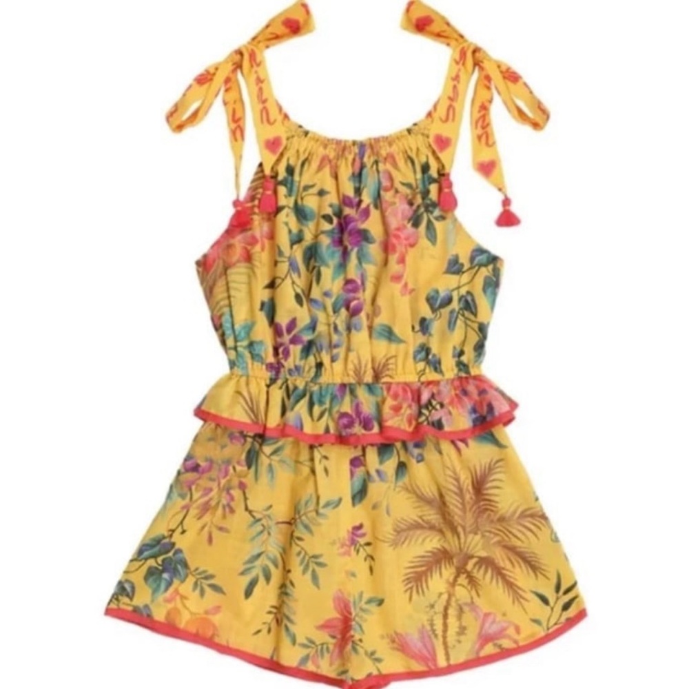 Zimmermann Yellow Floral Dress with Red Accents